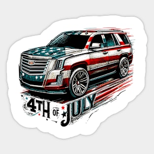 4th Of July - Cadillac Escalade Sticker